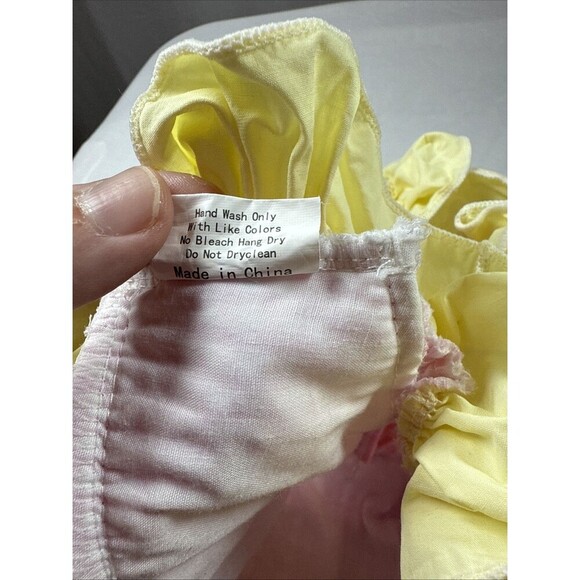 Smocked Baby Girl Set Pink Gingham Size 6-9 Months Preowned - Picture 7 of 7